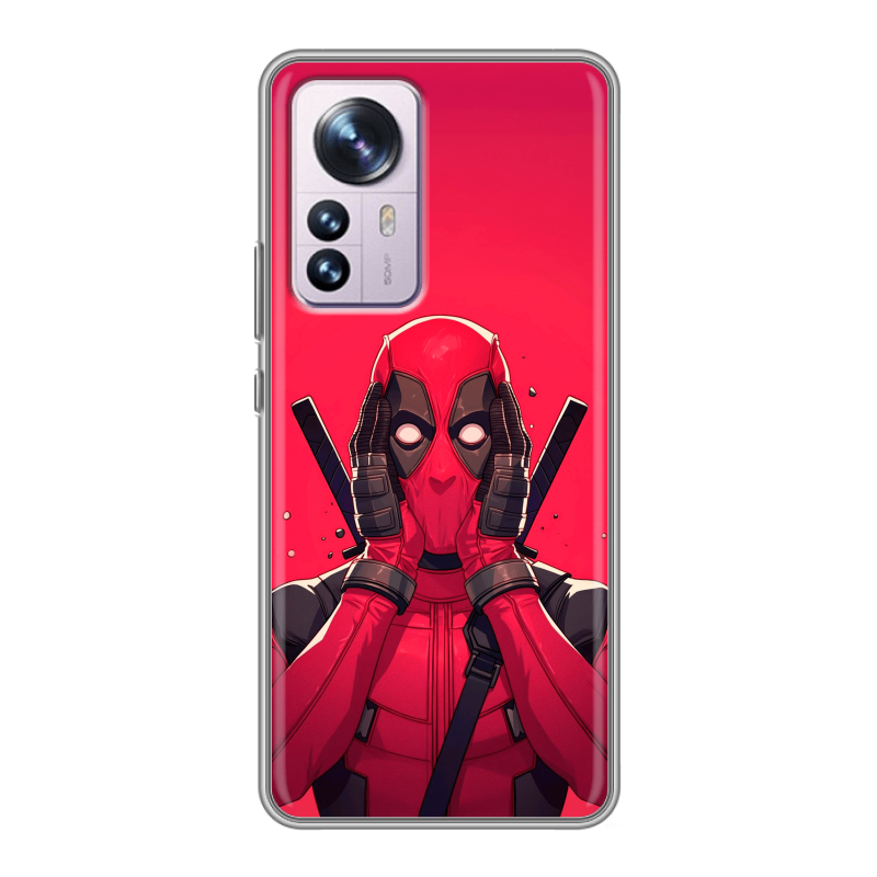 Силиконовый противоударный чехол на Xiaomi 12 Pro с принтом Дедпул Deadpool Силиконовый противоударный чехол на Xiaomi 12 Pro с принтом Дедпул Deadpool