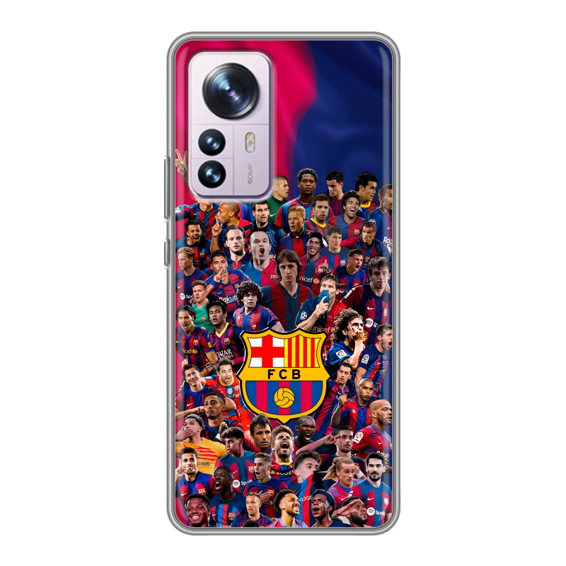 Силиконовый противоударный чехол на Xiaomi 12 Pro с принтом Барселона Barcelona Силиконовый противоударный чехол на Xiaomi 12 Pro с принтом Барселона Barcelona