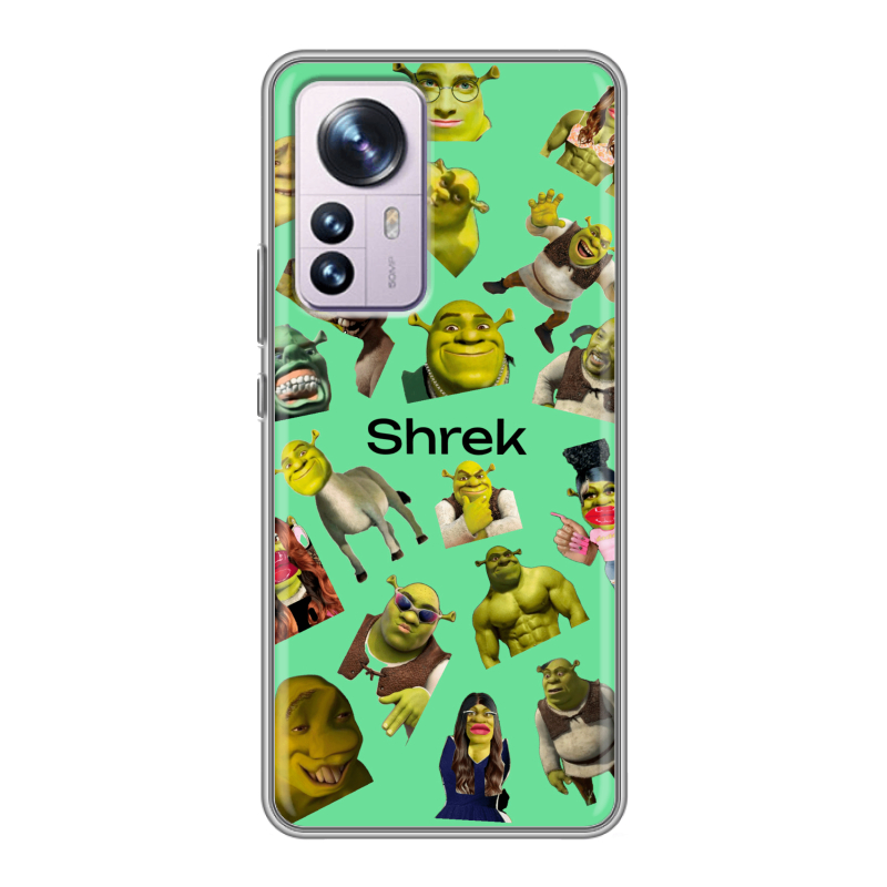 Силиконовый чехол на Xiaomi 12 Pro с принтом Шрек Shrek Силиконовый чехол на Xiaomi 12 Pro с принтом Шрек Shrek