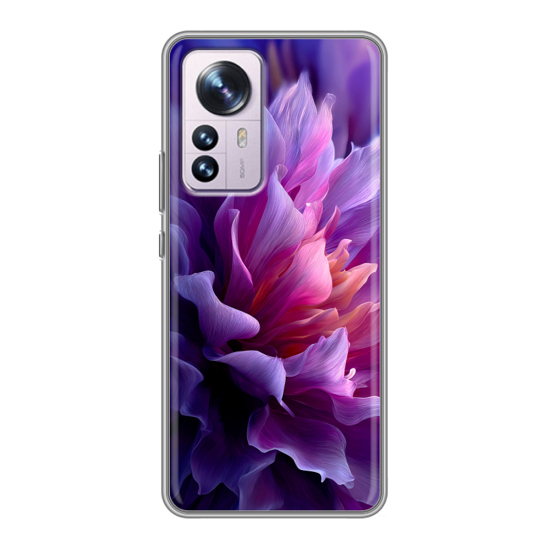 Силиконовый чехол на Xiaomi 12 Pro с принтом женский цветы Силиконовый чехол на Xiaomi 12 Pro с принтом женский цветы