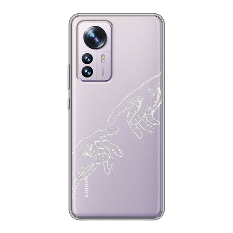 Силиконовый чехол на Xiaomi 12 Pro с принтом Сотворение мира Силиконовый чехол на Xiaomi 12 Pro с принтом Сотворение мира