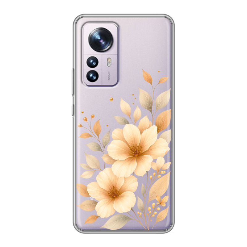 Силиконовый противоударный чехол на Xiaomi 12 Pro с принтом для девушки Силиконовый противоударный чехол на Xiaomi 12 Pro с принтом для девушки