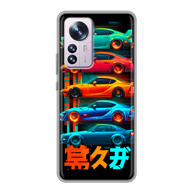 Силиконовый чехол на Xiaomi 12 Pro с принтом машины тачки Силиконовый чехол на Xiaomi 12 Pro с принтом машины тачки