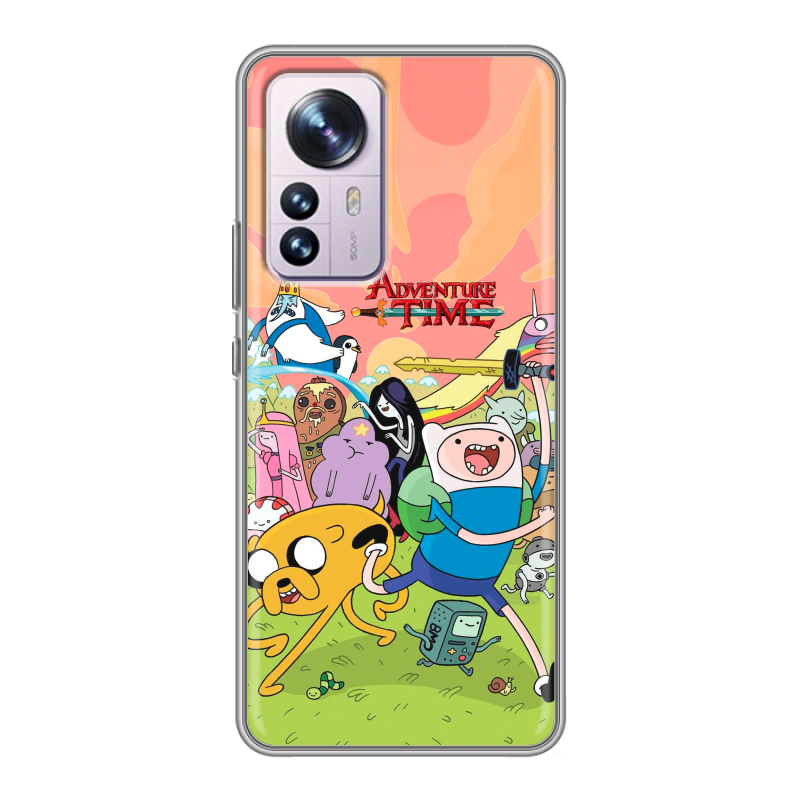 Силиконовый чехол на Xiaomi 12 Pro с принтом Adventure time Время приключений Силиконовый чехол на Xiaomi 12 Pro с принтом Adventure time Время приключений