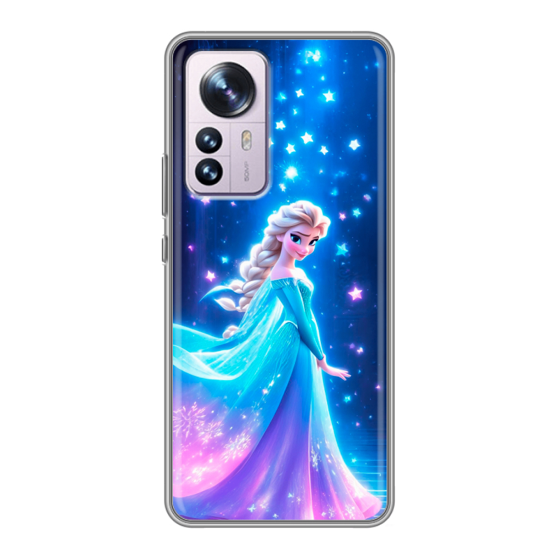 Силиконовый чехол на Xiaomi 12 Pro с принтом Холодное сердце Frozen Силиконовый чехол на Xiaomi 12 Pro с принтом Холодное сердце Frozen