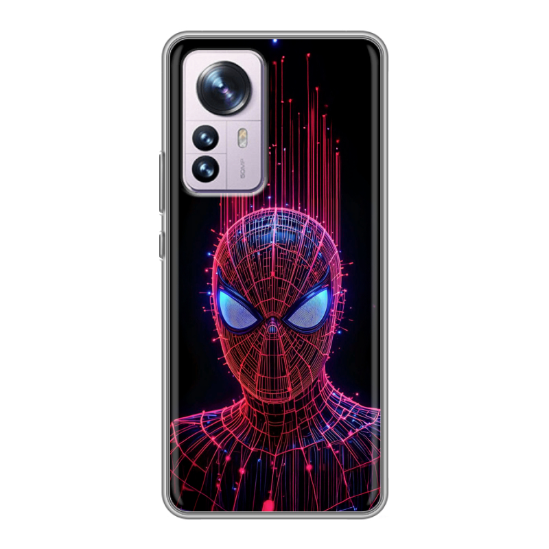 Силиконовый чехол на Xiaomi 12 Pro с принтом Spiderman Человек паук Силиконовый чехол на Xiaomi 12 Pro с принтом Spiderman Человек паук
