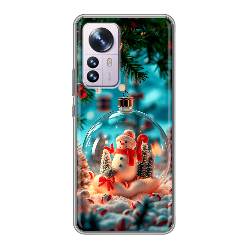 Силиконовый чехол на Xiaomi 12 Pro с принтом Новый год Силиконовый чехол на Xiaomi 12 Pro с принтом Новый год