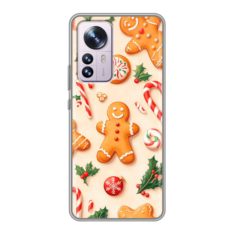 Силиконовый чехол на Xiaomi 12 Pro с принтом Новый год Силиконовый чехол на Xiaomi 12 Pro с принтом Новый год