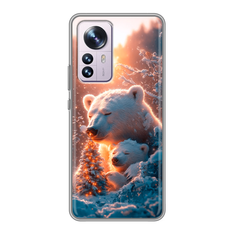 Силиконовый чехол на Xiaomi 12 Pro с принтом Новый год Силиконовый чехол на Xiaomi 12 Pro с принтом Новый год