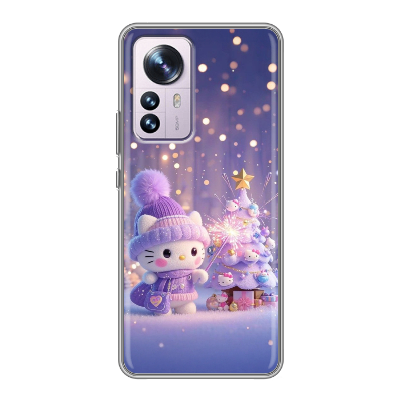Силиконовый противоударный чехол на Xiaomi 12 Pro с принтом Новый год Силиконовый противоударный чехол на Xiaomi 12 Pro с принтом Новый год