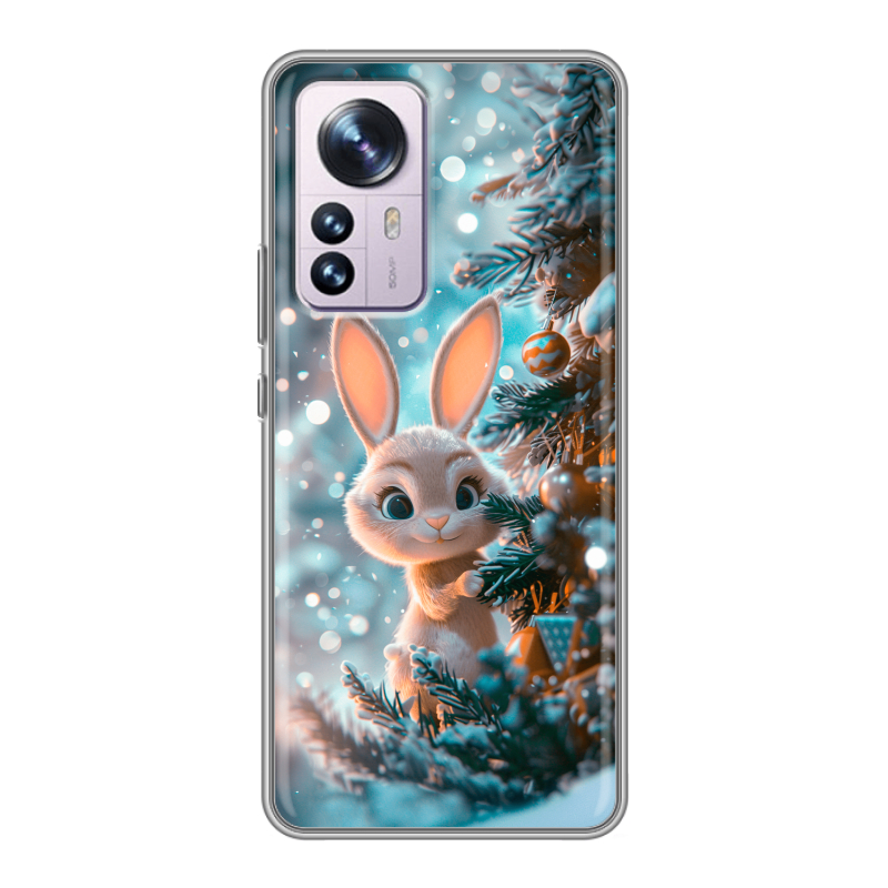 Силиконовый противоударный чехол на Xiaomi 12 Pro с принтом Новый год Силиконовый противоударный чехол на Xiaomi 12 Pro с принтом Новый год