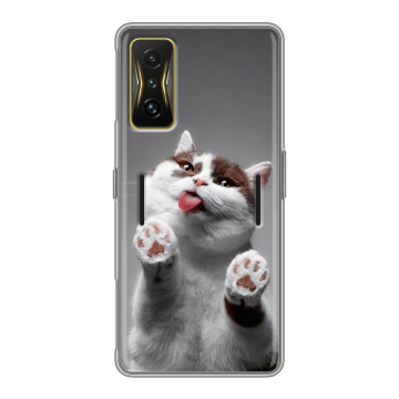 Силиконовый чехол на Xiaomi Poco F4 GT с принтом Коты Силиконовый чехол на Xiaomi Poco F4 GT с принтом Коты
