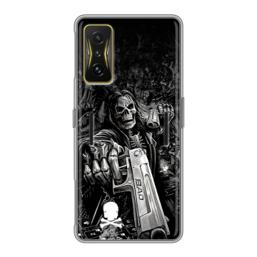Силиконовый чехол на Xiaomi Poco F4 GT с принтом Скелет Силиконовый чехол на Xiaomi Poco F4 GT с принтом Скелет