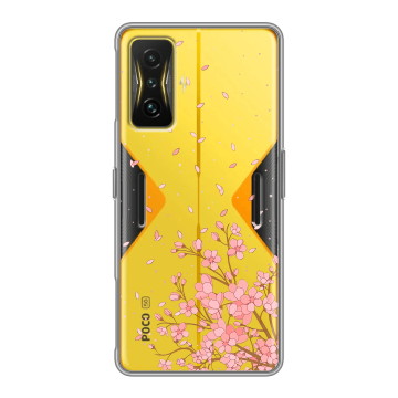 Силиконовый чехол на Xiaomi Poco F4 GT с принтом Ветка сакуры Силиконовый чехол на Xiaomi Poco F4 GT с принтом Ветка сакуры