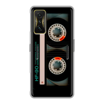 Силиконовый чехол на Xiaomi Poco F4 GT с принтом Кассета Силиконовый чехол на Xiaomi Poco F4 GT с принтом Кассета