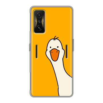 Силиконовый чехол на Xiaomi Poco F4 GT с принтом Утка Силиконовый чехол на Xiaomi Poco F4 GT с принтом Утка