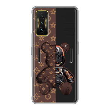 Силиконовый чехол на Xiaomi Poco F4 GT с принтом Луи робот Силиконовый чехол на Xiaomi Poco F4 GT с принтом Луи робот