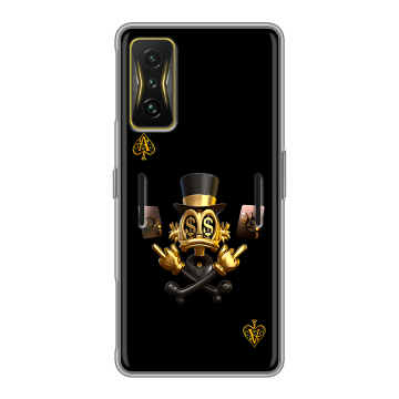 Силиконовый чехол на Xiaomi Poco F4 GT с принтом Золотой скрудж макдак Силиконовый чехол на Xiaomi Poco F4 GT с принтом Золотой скрудж макдак
