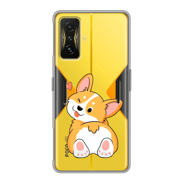 Силиконовый чехол на Xiaomi Poco F4 GT с принтом Корги Силиконовый чехол на Xiaomi Poco F4 GT с принтом Корги