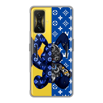 Силиконовый чехол на Xiaomi Poco F4 GT с принтом Луи робот Силиконовый чехол на Xiaomi Poco F4 GT с принтом Луи робот