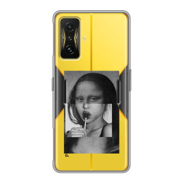 Силиконовый чехол на Xiaomi Poco F4 GT с принтом Мона Лиза Силиконовый чехол на Xiaomi Poco F4 GT с принтом Мона Лиза