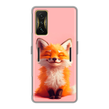 Силиконовый чехол на Xiaomi Poco F4 GT с принтом милая лиса Силиконовый чехол на Xiaomi Poco F4 GT с принтом милая лиса