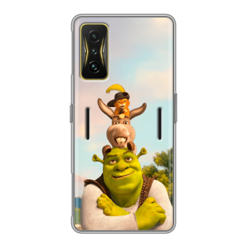 Силиконовый чехол на Xiaomi Poco F4 GT с принтом Шрек Shrek Силиконовый чехол на Xiaomi Poco F4 GT с принтом Шрек Shrek