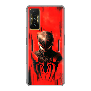 Силиконовый чехол на Xiaomi Poco F4 GT с принтом человек паук spiderman Силиконовый чехол на Xiaomi Poco F4 GT с принтом человек паук spiderman