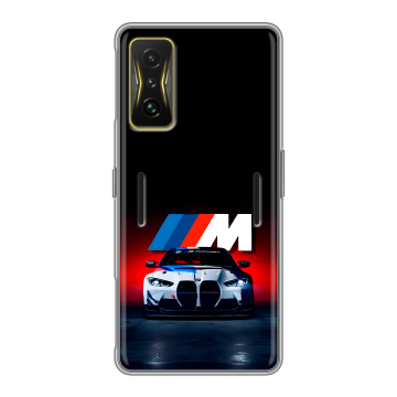 Силиконовый чехол на Xiaomi Poco F4 GT с принтом БМВ BMW Силиконовый чехол на Xiaomi Poco F4 GT с принтом БМВ BMW