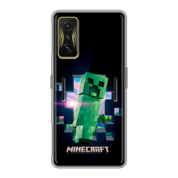 Силиконовый чехол на Xiaomi Poco F4 GT с принтом Майнкрафт Minecraft Силиконовый чехол на Xiaomi Poco F4 GT с принтом Майнкрафт Minecraft