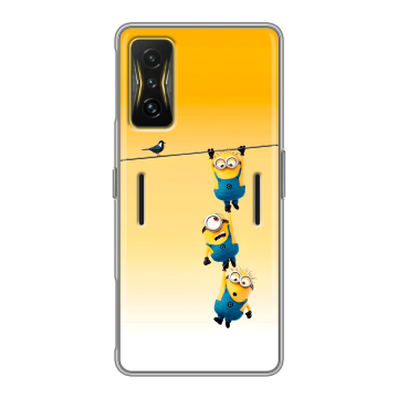Силиконовый чехол на Xiaomi Poco F4 GT с принтом Миньоны Силиконовый чехол на Xiaomi Poco F4 GT с принтом Миньоны