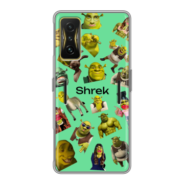 Силиконовый чехол на Xiaomi Poco F4 GT с принтом Шрек Shrek Силиконовый чехол на Xiaomi Poco F4 GT с принтом Шрек Shrek