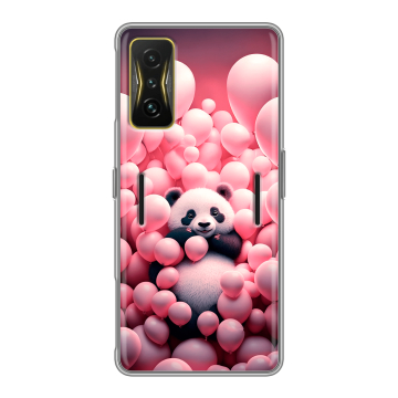 Силиконовый чехол на Xiaomi Poco F4 GT с принтом Панда Силиконовый чехол на Xiaomi Poco F4 GT с принтом Панда