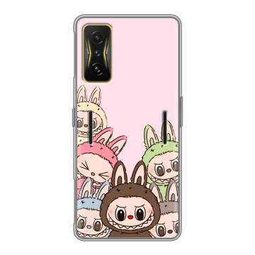 Силиконовый чехол на Xiaomi Poco F4 GT с принтом Лабубу Силиконовый чехол на Xiaomi Poco F4 GT с принтом Лабубу