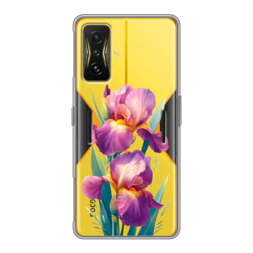 Силиконовый чехол на Xiaomi Poco F4 GT с принтом Цветы орхидеи Силиконовый чехол на Xiaomi Poco F4 GT с принтом Цветы орхидеи