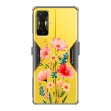 Силиконовый чехол на Xiaomi Poco F4 GT с принтом Цветы Силиконовый чехол на Xiaomi Poco F4 GT с принтом Цветы