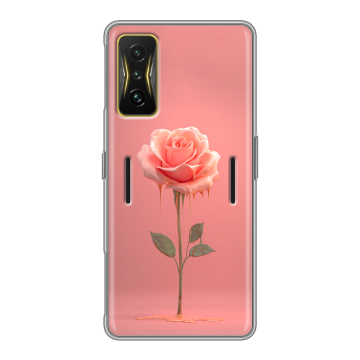 Силиконовый чехол на Xiaomi Poco F4 GT с принтом Розовая роза Силиконовый чехол на Xiaomi Poco F4 GT с принтом Розовая роза