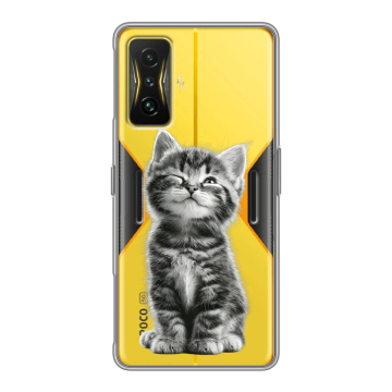 Силиконовый чехол на Xiaomi Poco F4 GT с принтом Котенок Силиконовый чехол на Xiaomi Poco F4 GT с принтом Котенок