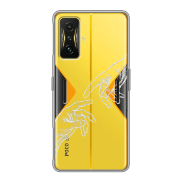 Силиконовый чехол на Xiaomi Poco F4 GT с принтом Сотворение мира Силиконовый чехол на Xiaomi Poco F4 GT с принтом Сотворение мира