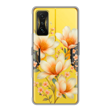 Силиконовый чехол на Xiaomi Poco F4 GT с принтом Цветы Силиконовый чехол на Xiaomi Poco F4 GT с принтом Цветы