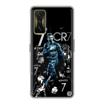 Силиконовый чехол на Xiaomi Poco F4 GT с принтом Реал Роналдо Силиконовый чехол на Xiaomi Poco F4 GT с принтом Реал Роналдо