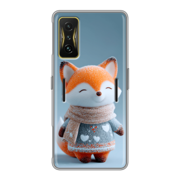 Силиконовый чехол на Xiaomi Poco F4 GT с принтом Лиса Силиконовый чехол на Xiaomi Poco F4 GT с принтом Лиса