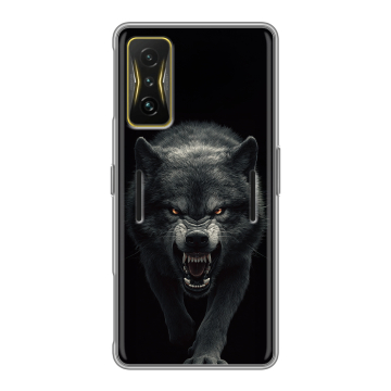 Силиконовый чехол на Xiaomi Poco F4 GT с принтом Волк Силиконовый чехол на Xiaomi Poco F4 GT с принтом Волк