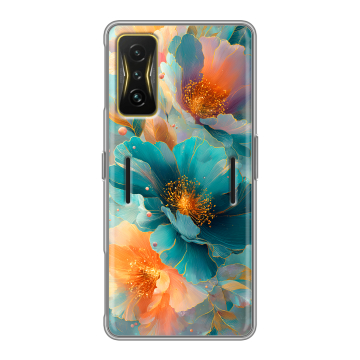 Силиконовый чехол на Xiaomi Poco F4 GT с принтом Цветы Силиконовый чехол на Xiaomi Poco F4 GT с принтом Цветы