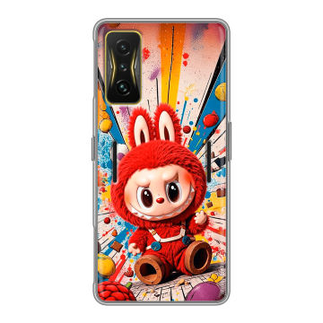 Силиконовый чехол на Xiaomi Poco F4 GT с принтом Labubu Лабубу Силиконовый чехол на Xiaomi Poco F4 GT с принтом Labubu Лабубу