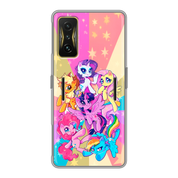 Силиконовый чехол на Xiaomi Poco F4 GT с принтом My little pony Дружба чудо Силиконовый чехол на Xiaomi Poco F4 GT с принтом My little pony Дружба чудо