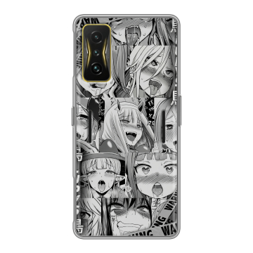 Силиконовый чехол на Xiaomi Poco F4 GT с принтом Ahegao Ахегао Аниме Силиконовый чехол на Xiaomi Poco F4 GT с принтом Ahegao Ахегао Аниме