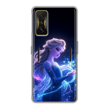 Силиконовый чехол на Xiaomi Poco F4 GT с принтом Холодное сердце Frozen Силиконовый чехол на Xiaomi Poco F4 GT с принтом Холодное сердце Frozen