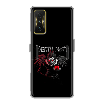 Силиконовый чехол на Xiaomi Poco F4 GT с принтом Death note Тетрадь смерти Силиконовый чехол на Xiaomi Poco F4 GT с принтом Death note Тетрадь смерти