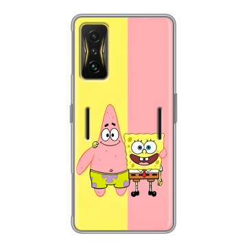 Силиконовый чехол на Xiaomi Poco F4 GT с принтом Спанч боб Спанчбоб Силиконовый чехол на Xiaomi Poco F4 GT с принтом Спанч боб Спанчбоб